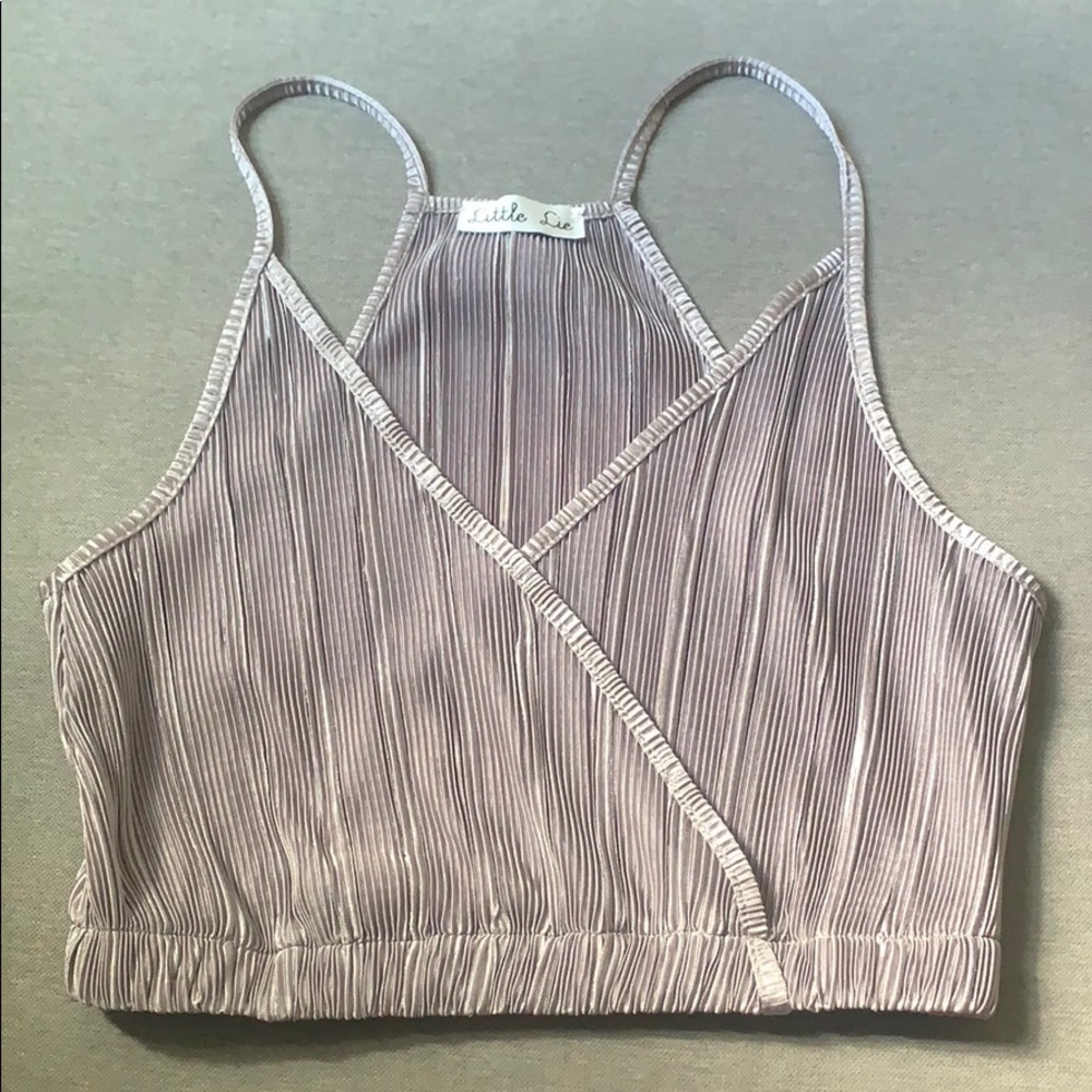 Little Lie Pleated Crop Top